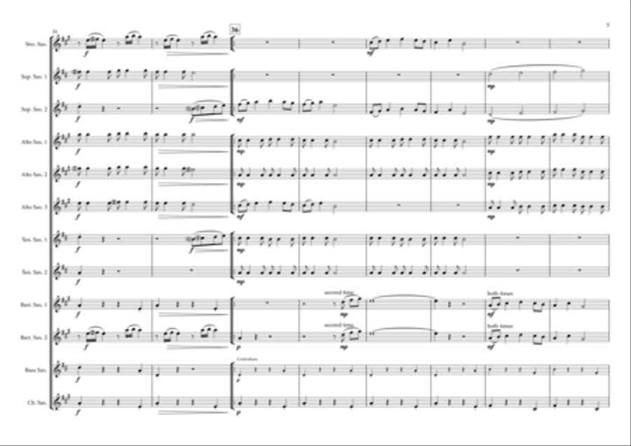 Christmas Troika (sleigh Ride) Woodwind Ensemble scores gallery preview page 5