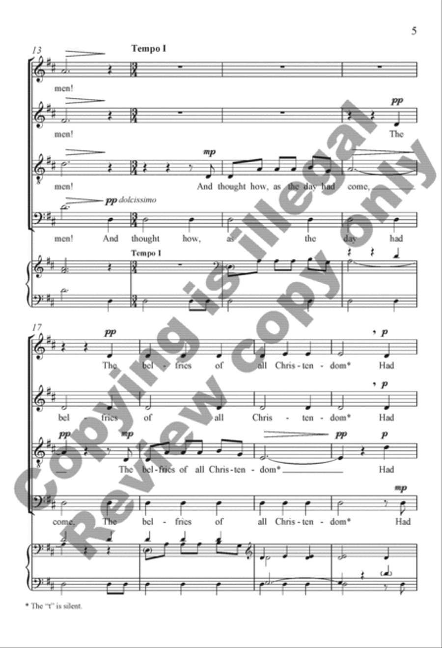 A Soldier's Carol 4-Part scores gallery preview page 5