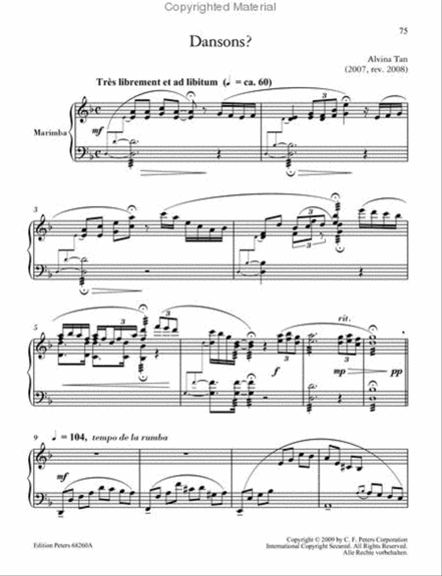 Intermediate Masterworks for Marimba Marimba scores gallery preview page 12