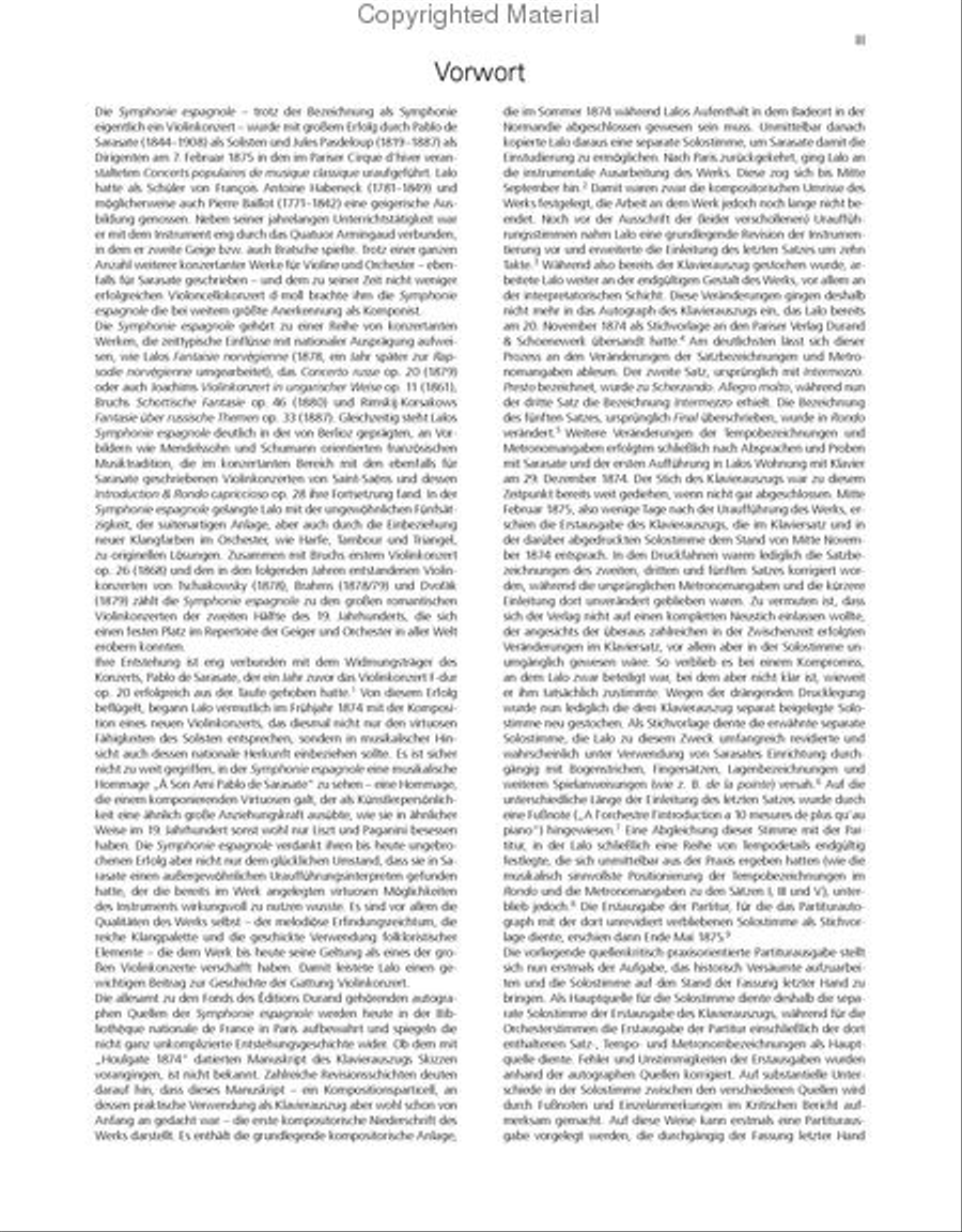 Symphonie espagnole Op. 21 Orchestra scores gallery preview page 3