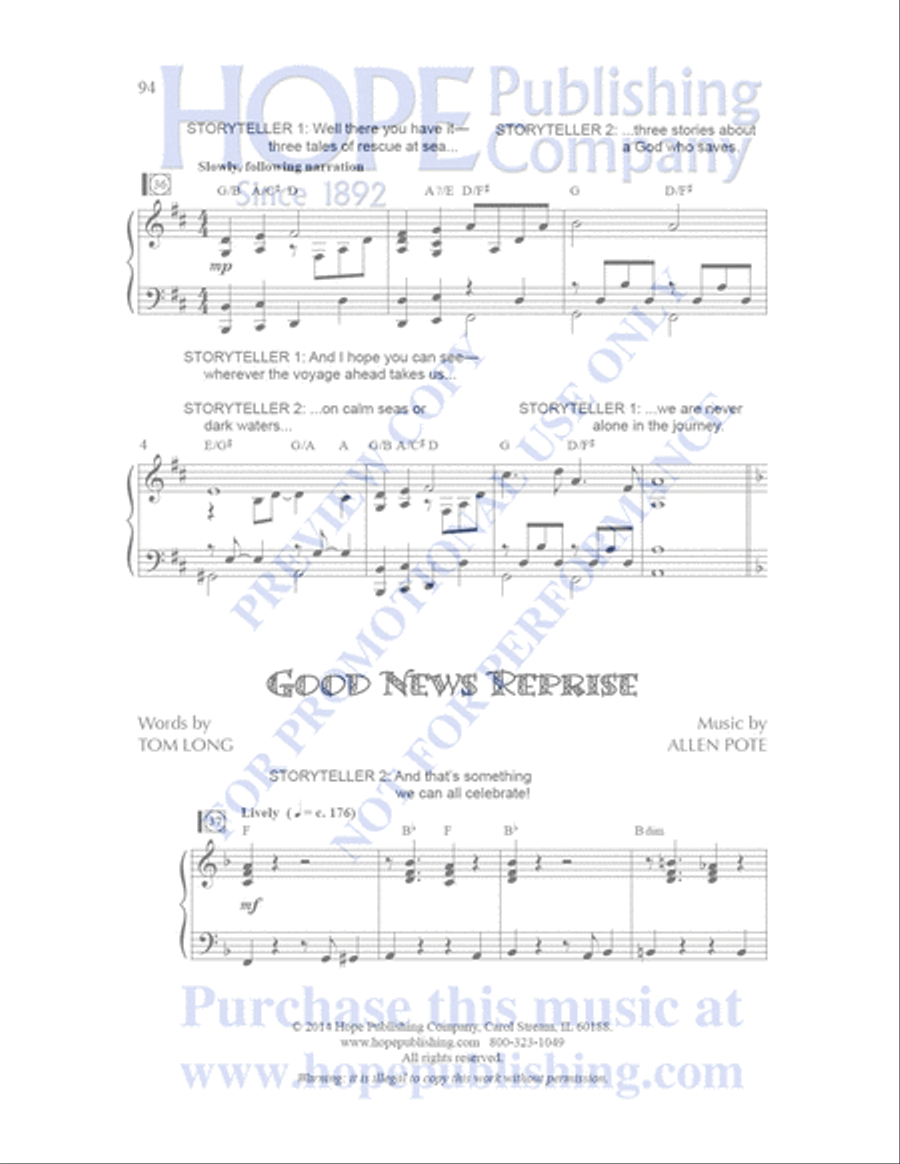 Sailor's Bible Children's Choir scores gallery preview page 95