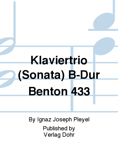 Klaviertrio (Sonata) B-Dur Benton 433