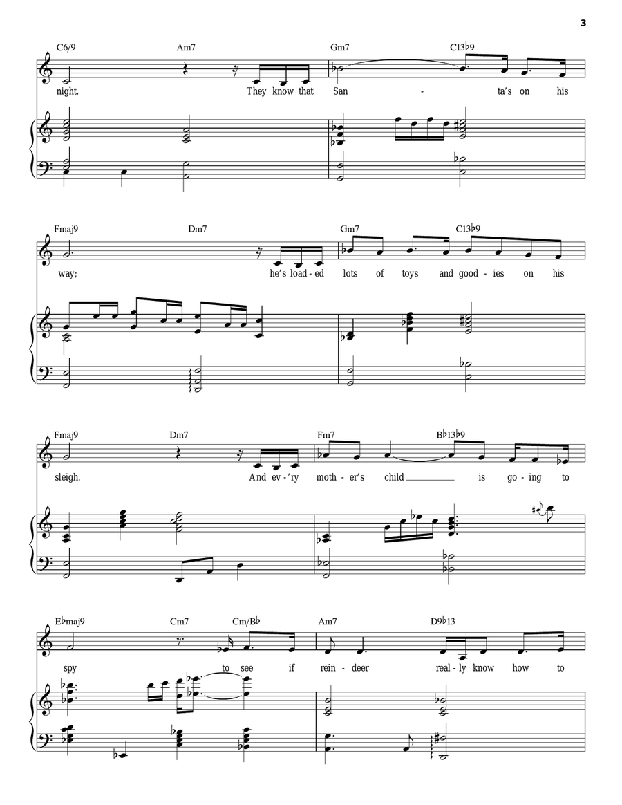 The Christmas Song (Chestnuts Roasting On An Open Fire) Piano, Vocal scores gallery preview page 3