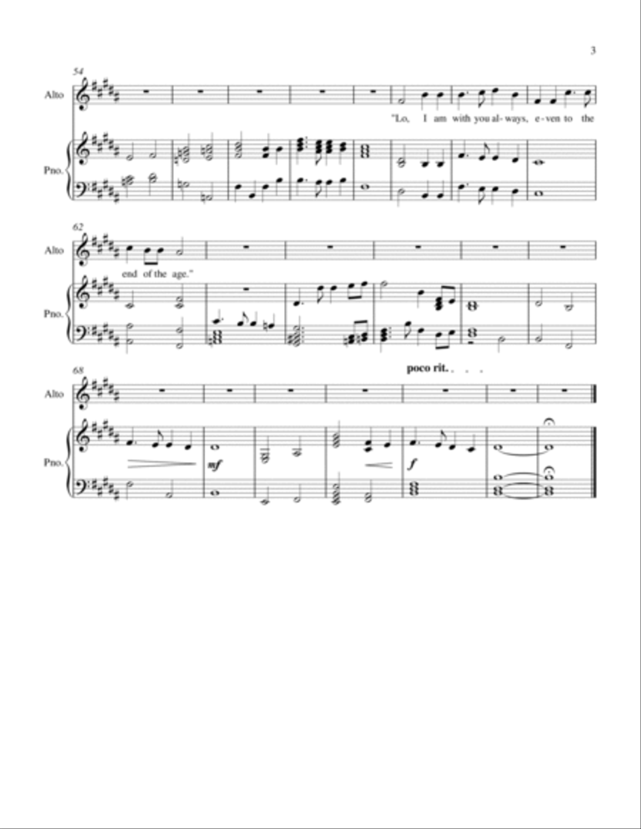Virtue, Not Vengeance; Hope, Not Despair - for alto solo and piano - orchestral version sold separat Alto Voice scores gallery preview page 3