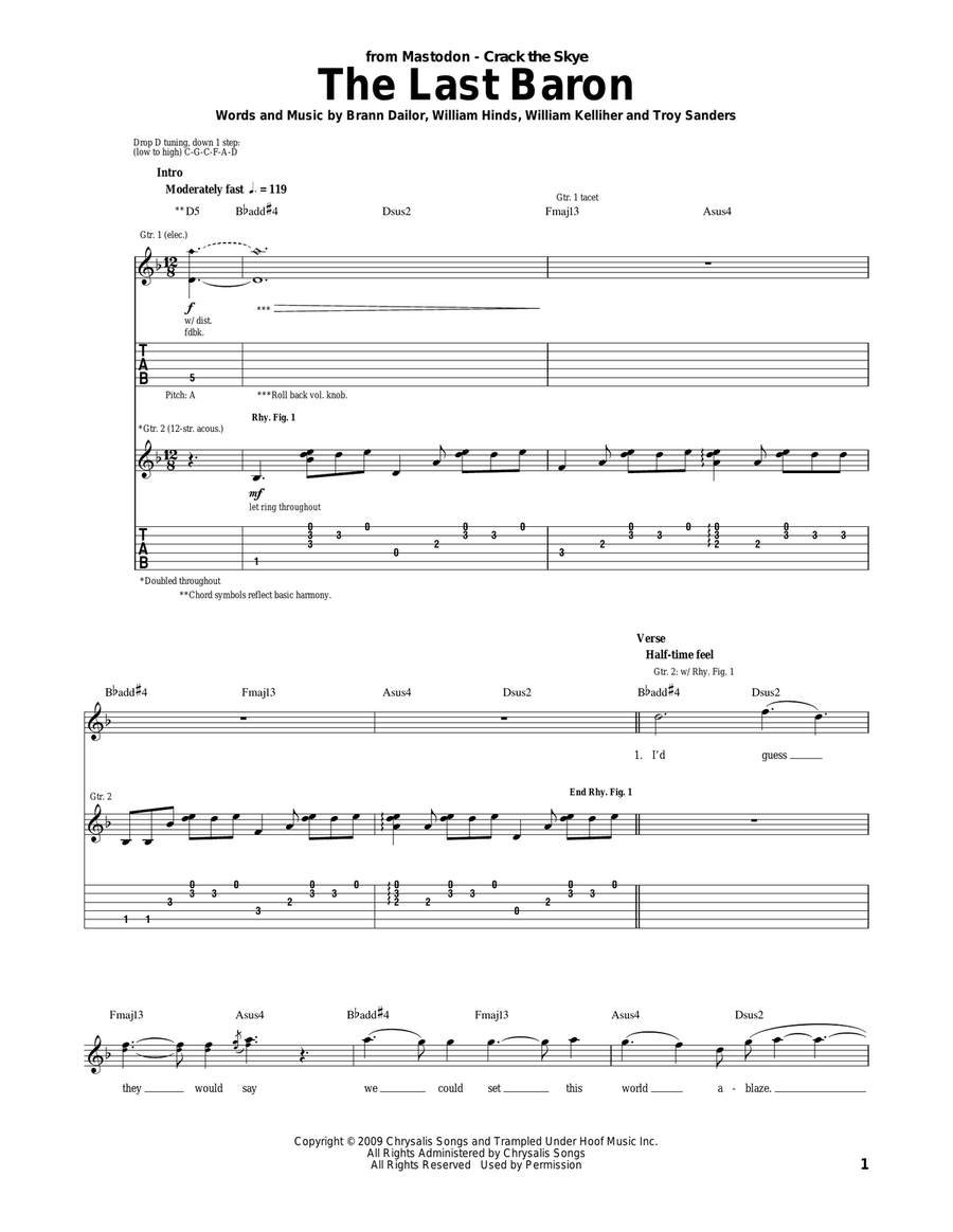 The Last Baron Acoustic Guitar scores gallery preview page 1