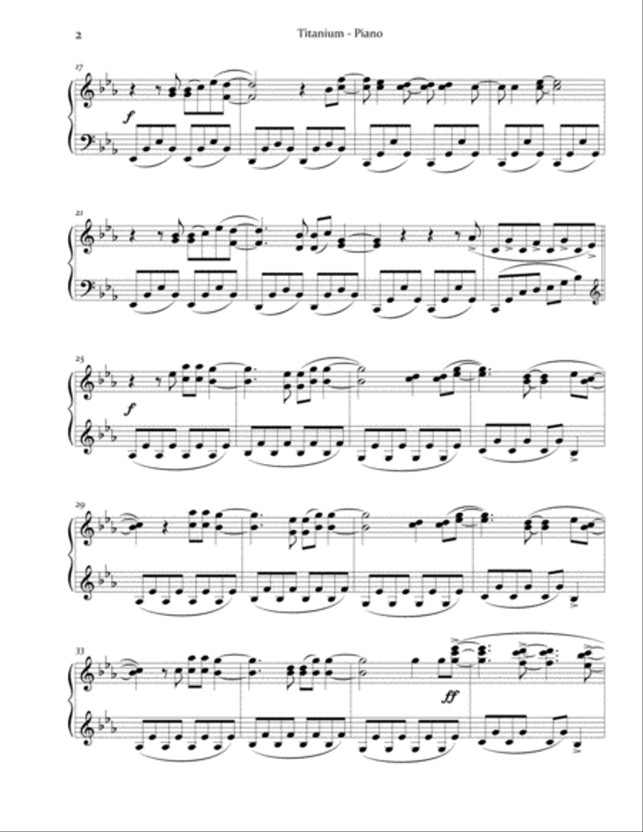 Titanium Piano Solo scores gallery preview page 2