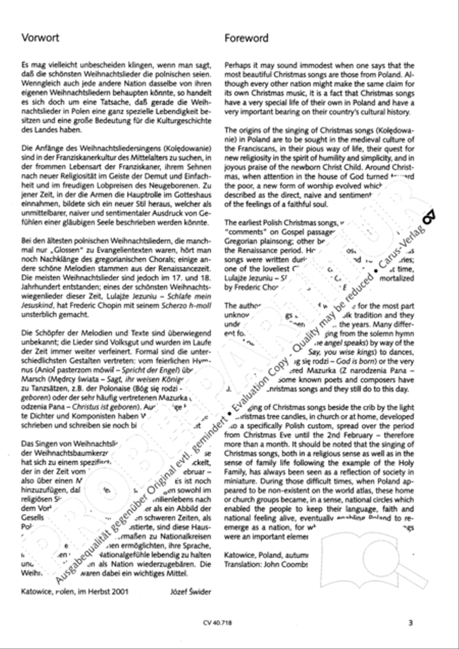 Zwolf polnische Weihnachtslieder fur Frauen- oder Kinderchor a cappella A Cappella scores gallery preview page 4