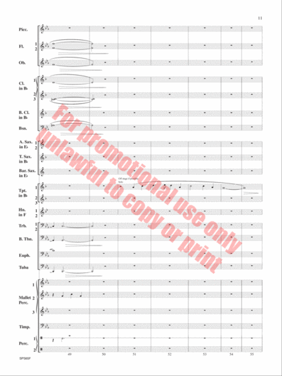 Rain and Snow on the Cedar Cliffs Concert Band scores gallery preview page 12