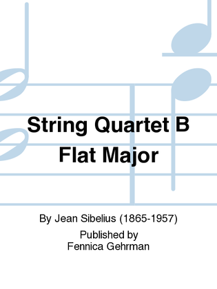 Book cover for String Quartet B Flat Major