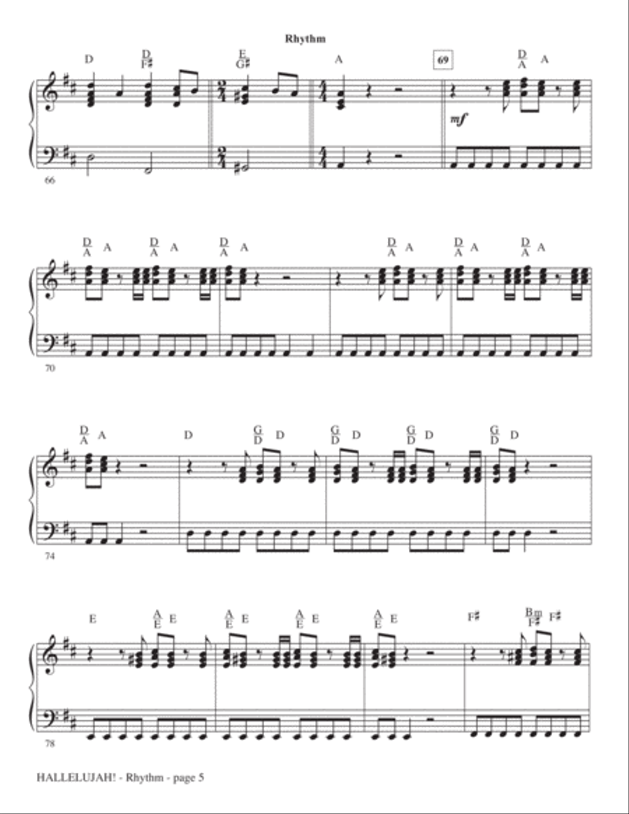 Hallelujah! (from Messiah Rocks) - Rhythm Choir scores gallery preview page 5