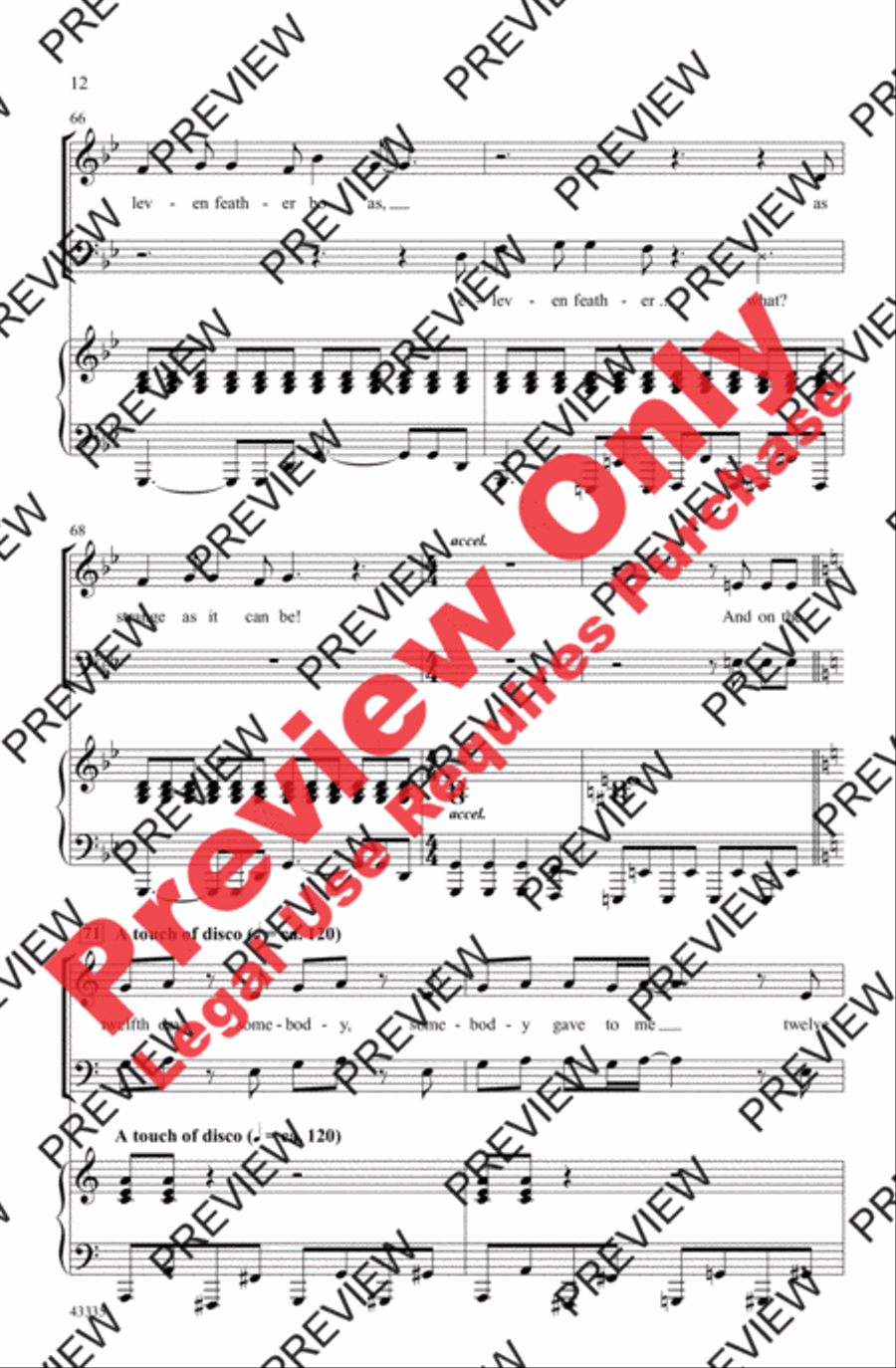 The Twelve Days of a Regifted Christmas 4-Part scores gallery preview page 27