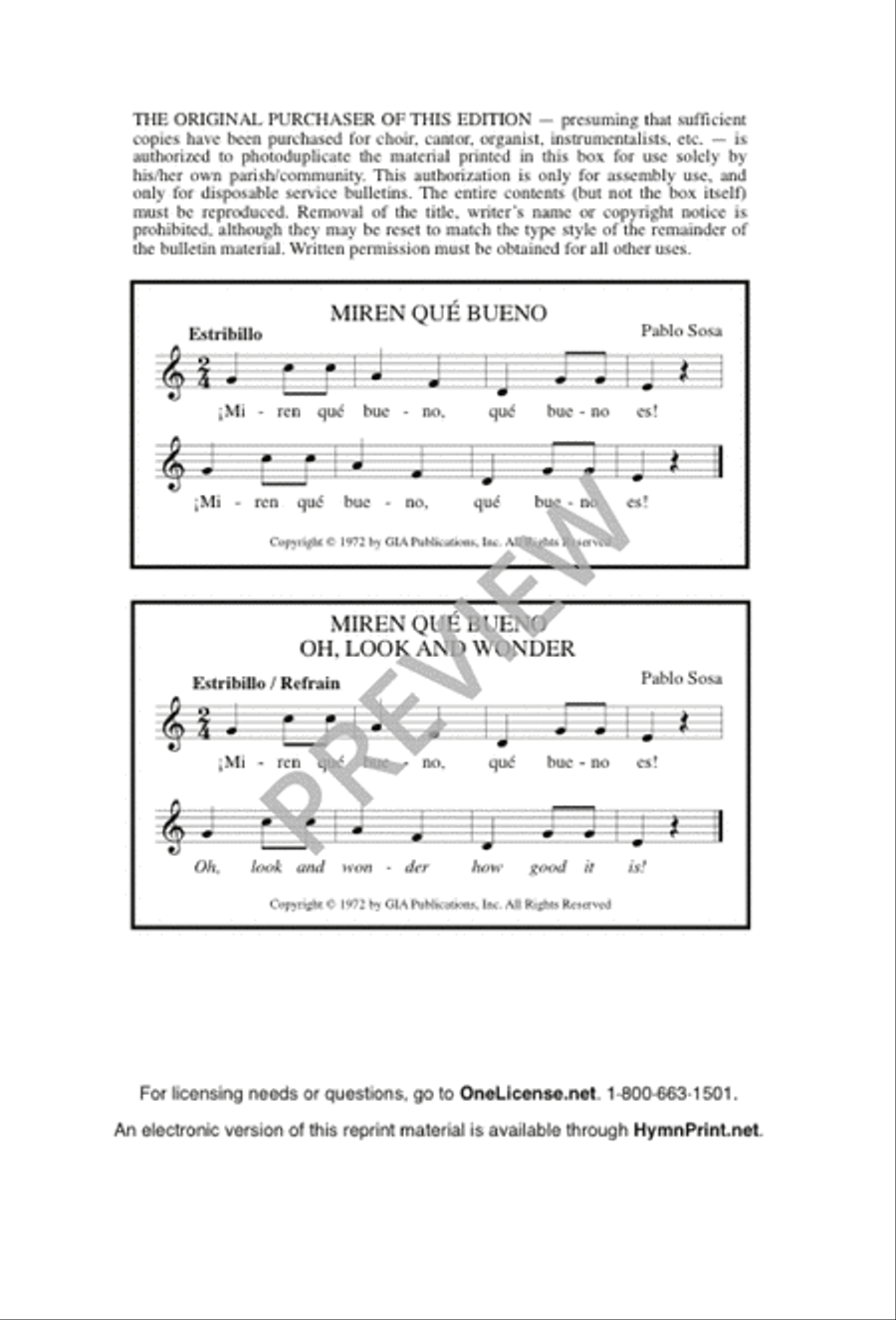 Miren qué bueno / Oh, Look and Wonder 3-Part scores gallery preview page 8