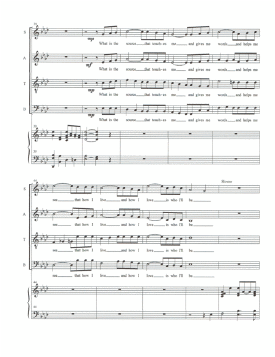 A Simple Song 4-Part scores gallery preview page 4