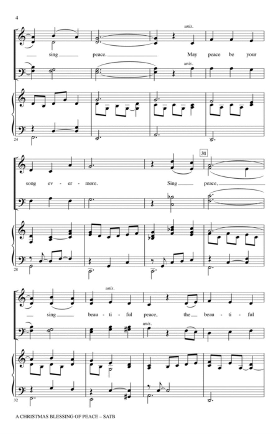 A Christmas Blessing Of Peace 4-Part scores gallery preview page 3