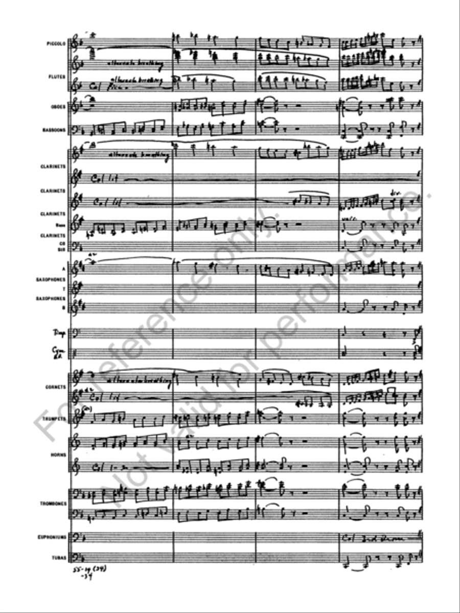 Symphony No. 4 Concert Band scores gallery preview page 16