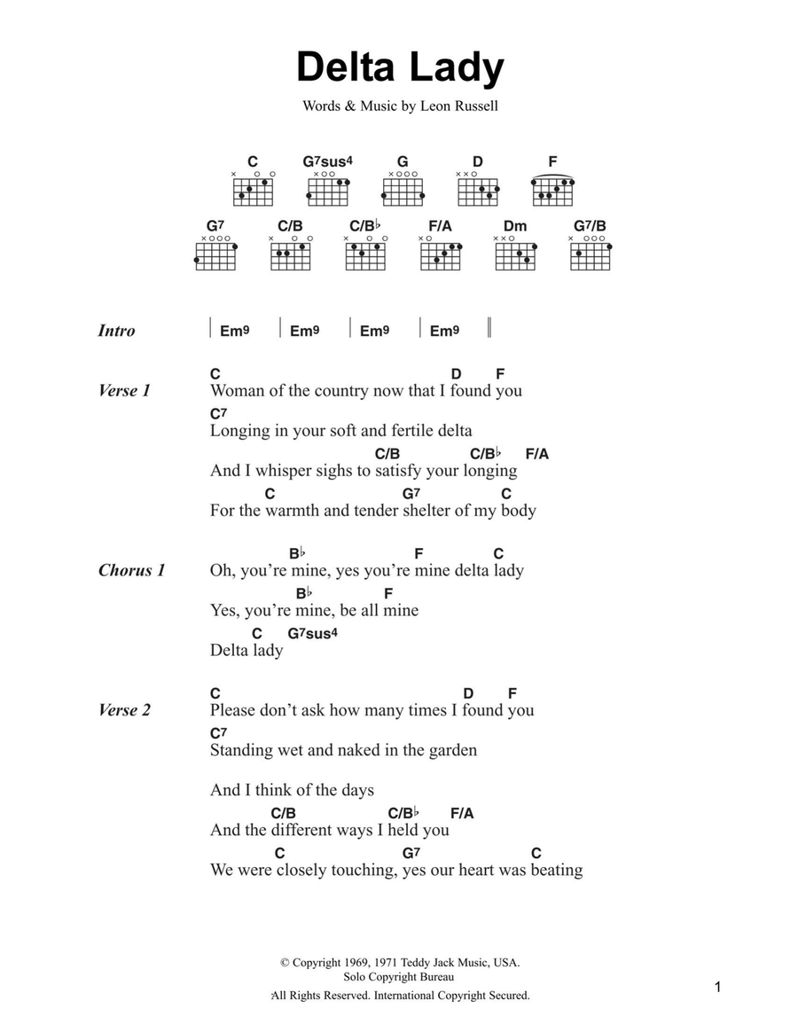 Delta Lady Delta Lady Acoustic Guitar scores gallery preview page 1