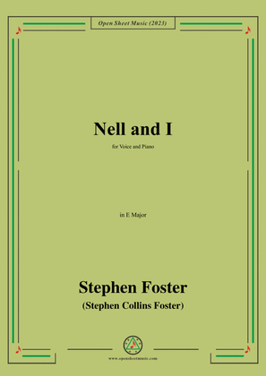 Book cover for S. Foster-Nell and I,in E Major