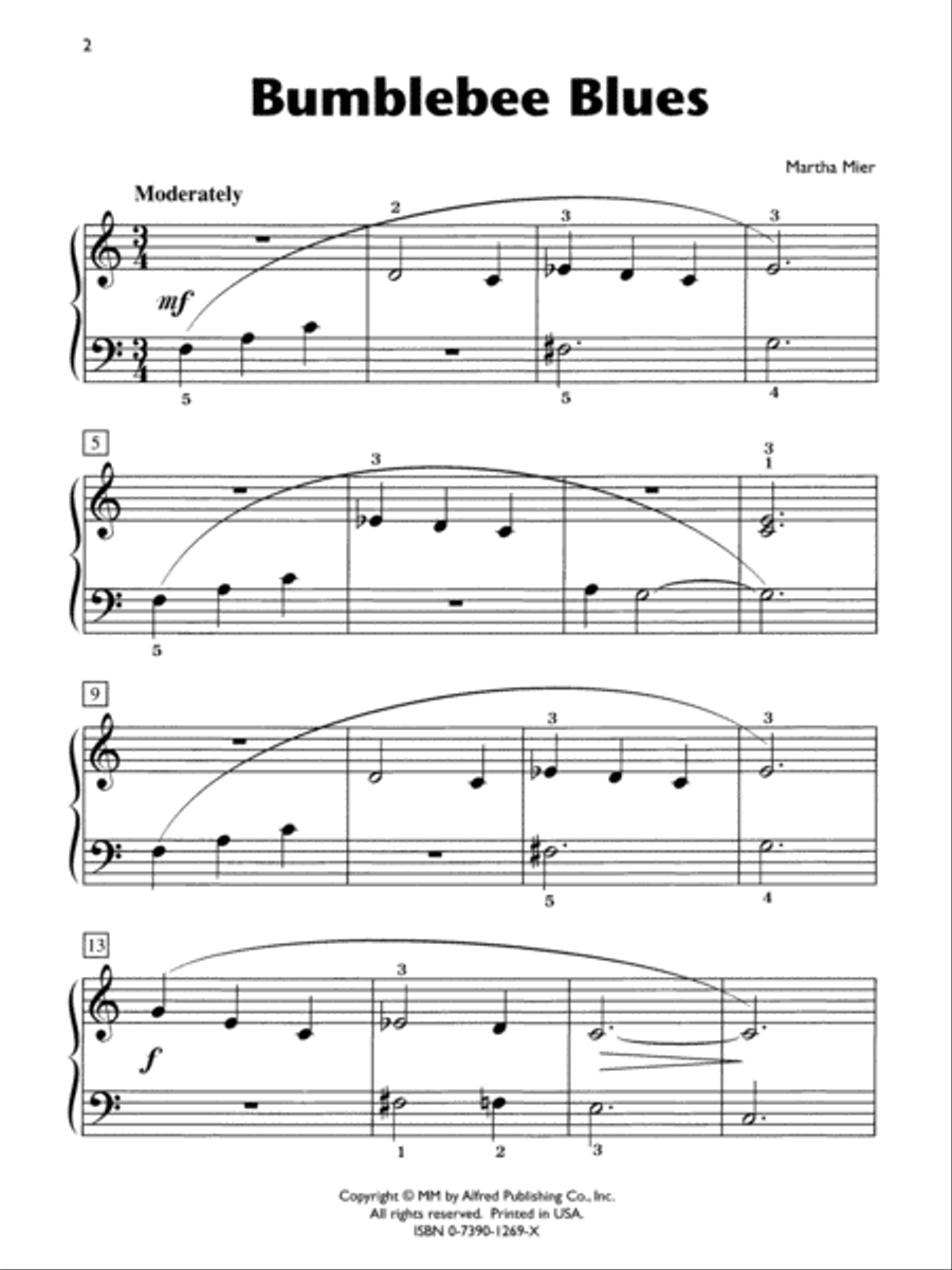 Bumblebee Blues Bumblebee Blues Easy Piano scores gallery preview page 2