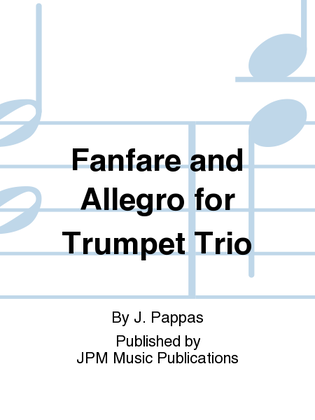 Book cover for Fanfare and Allegro for Trumpet Trio