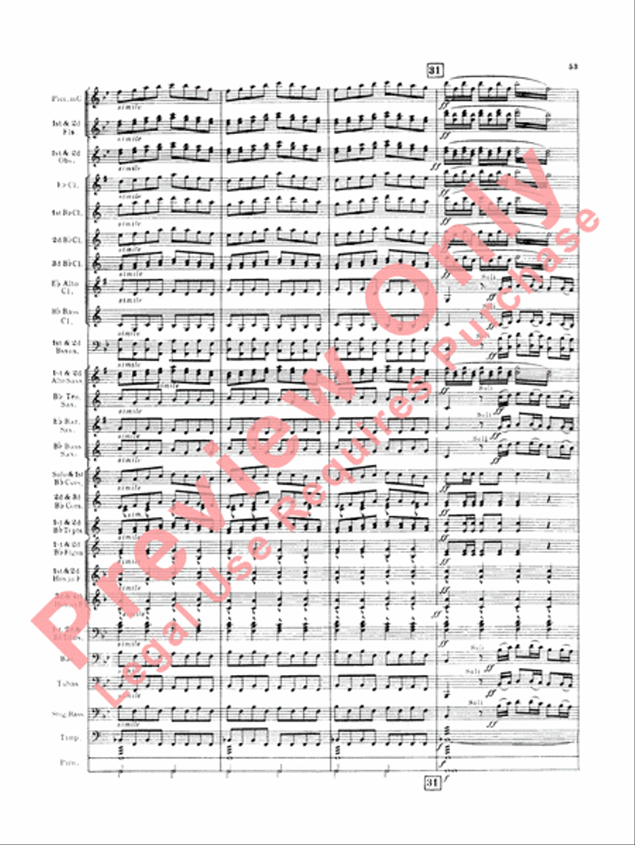 Italian in Algiers (Overture) Concert Band scores gallery preview page 56