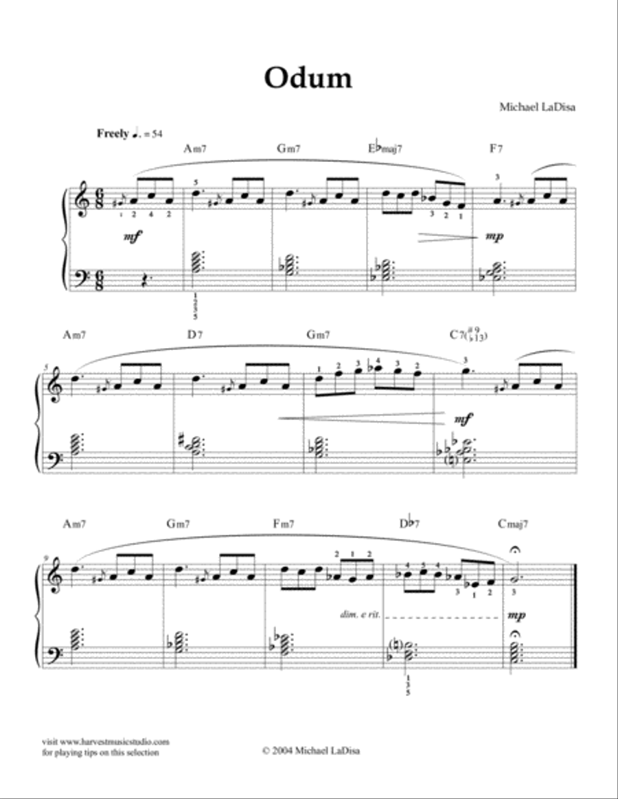 Odum Piano Method scores gallery preview page 1