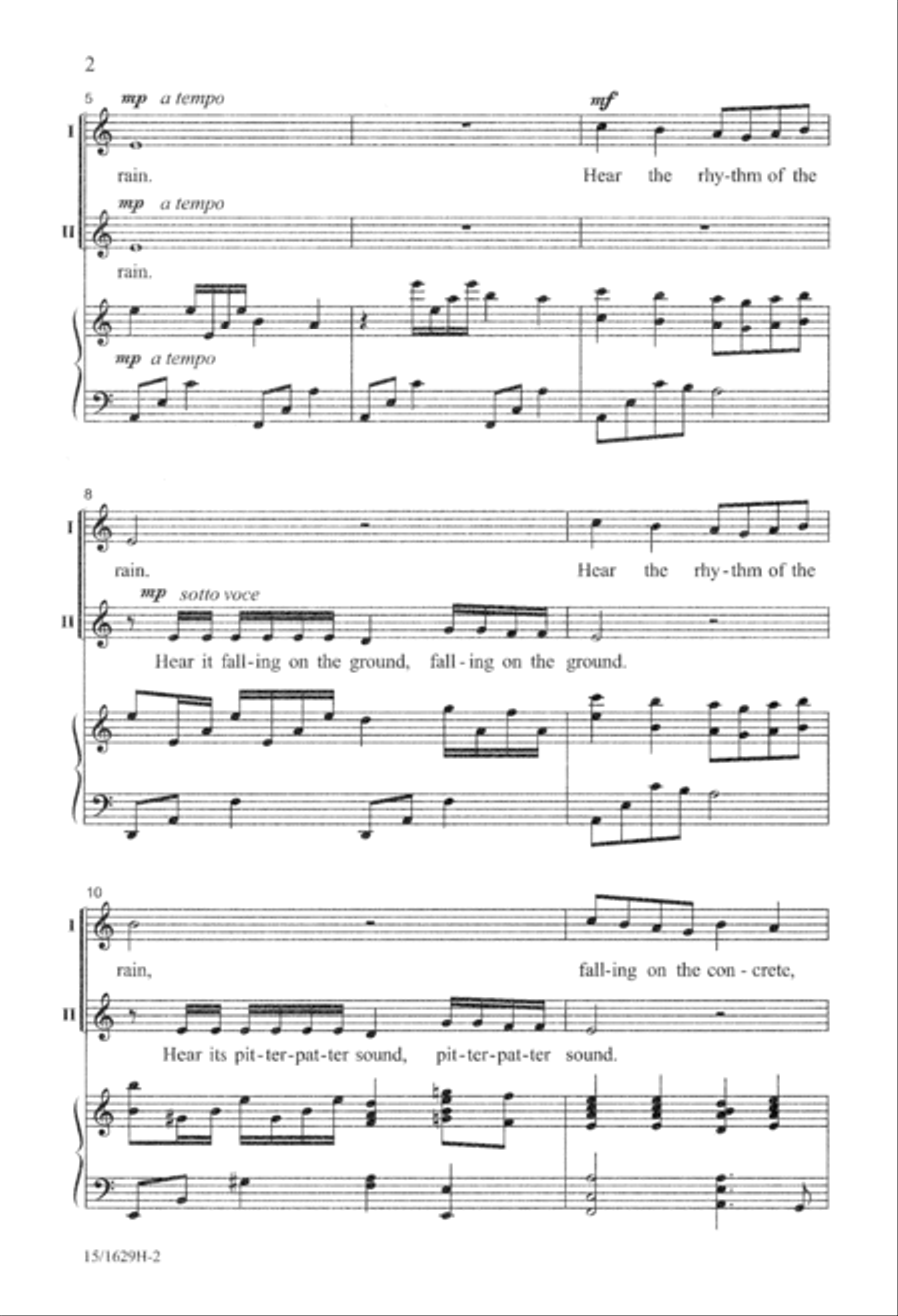 Rhythm of the Rain 3-Part scores gallery preview page 2