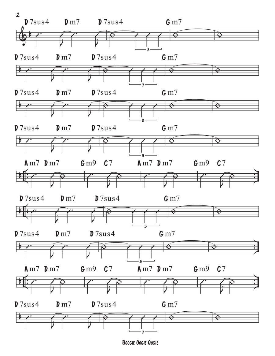 Boogie Oogie Oogie Piano, Vocal scores gallery preview page 2