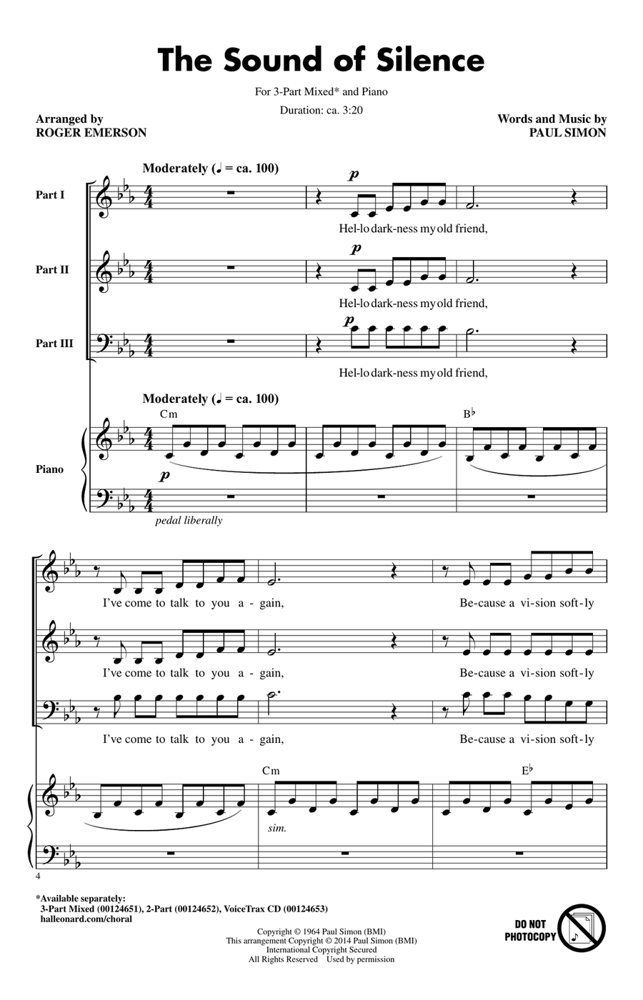 The Sound Of Silence (arr. Roger Emerson)