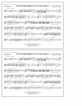Book cover for Another Brick in the Wall - Clarinet 1