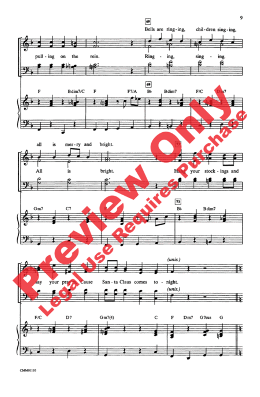 A Bit of Holiday Cheer 4-Part scores gallery preview page 9
