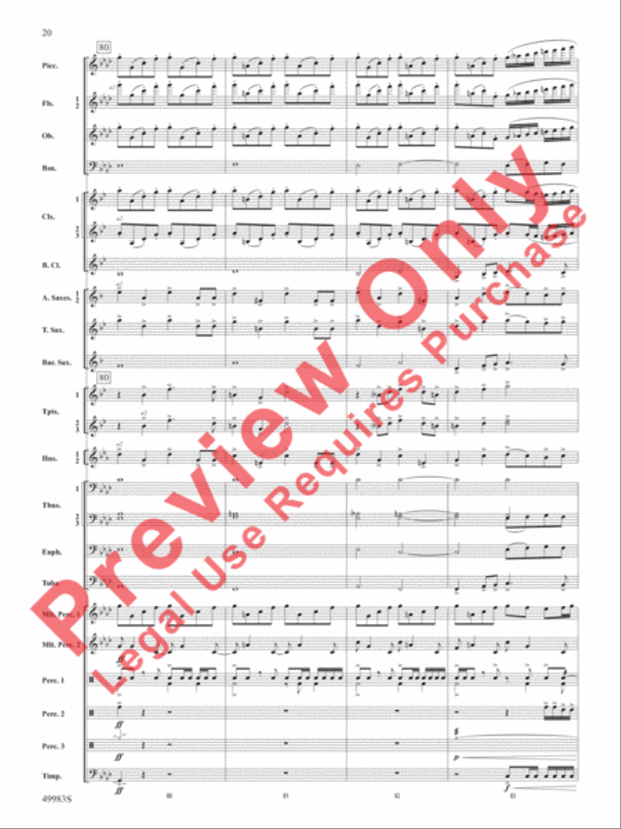 An Ancient World An Ancient World Concert Band scores gallery preview page 21