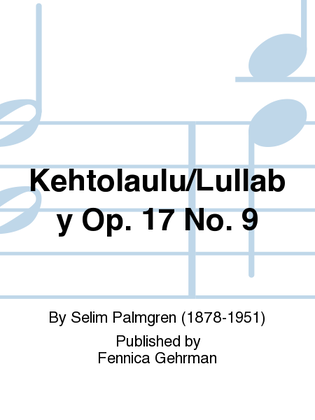 Kehtolaulu/Lullaby Op. 17 No. 9