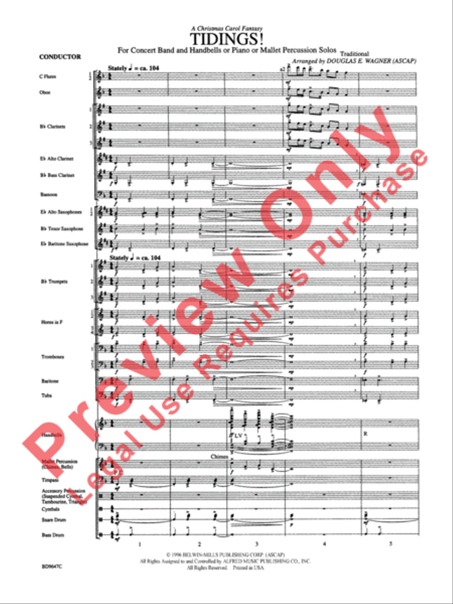 Tidings! (A Christmas Carol Fantasy) Concert Band scores gallery preview page 3