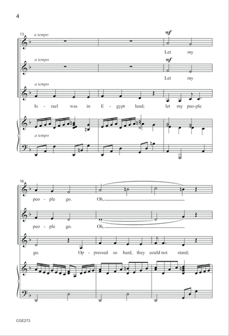 Let My People Go - SSA SSA scores gallery preview page 4