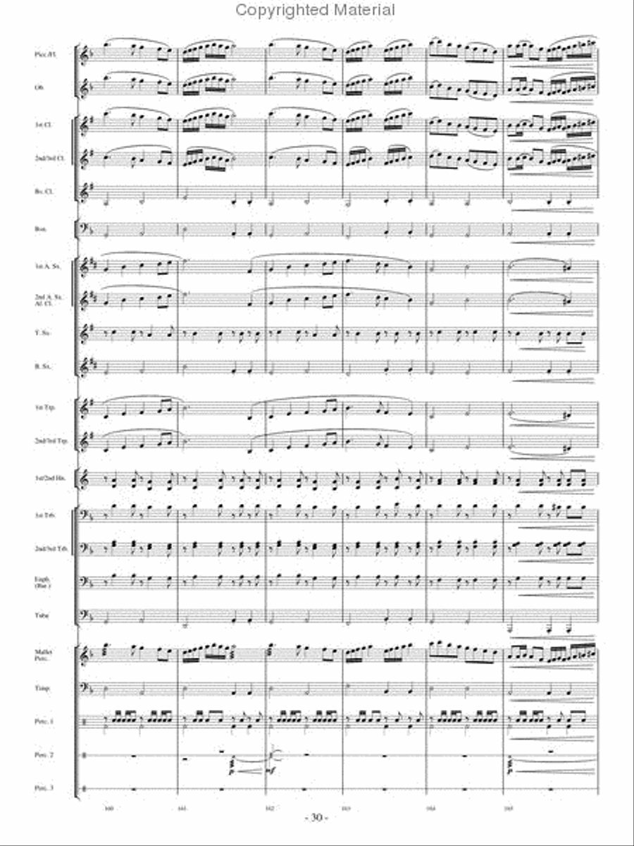 Quest of the Undaunted Knight Concert Band scores gallery preview page 29