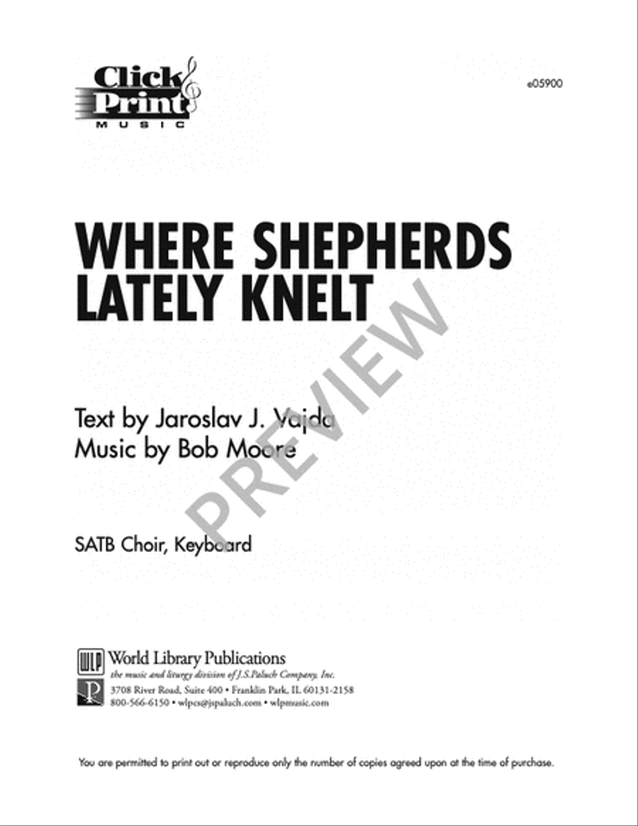 Where Shepherds Lately Knelt 4-Part scores gallery preview page 2
