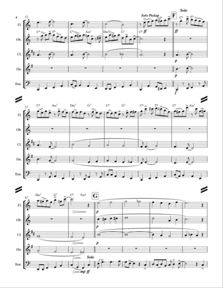 Go Tell it on the Mountain (for Woodwind Quintet) Woodwind Quintet scores gallery preview page 5