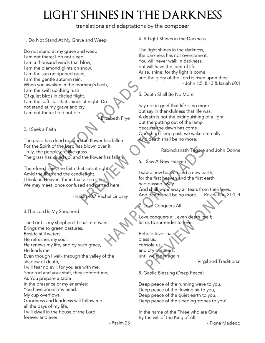 Light Shines in the Darkness (SATB) 4-Part scores gallery preview page 3