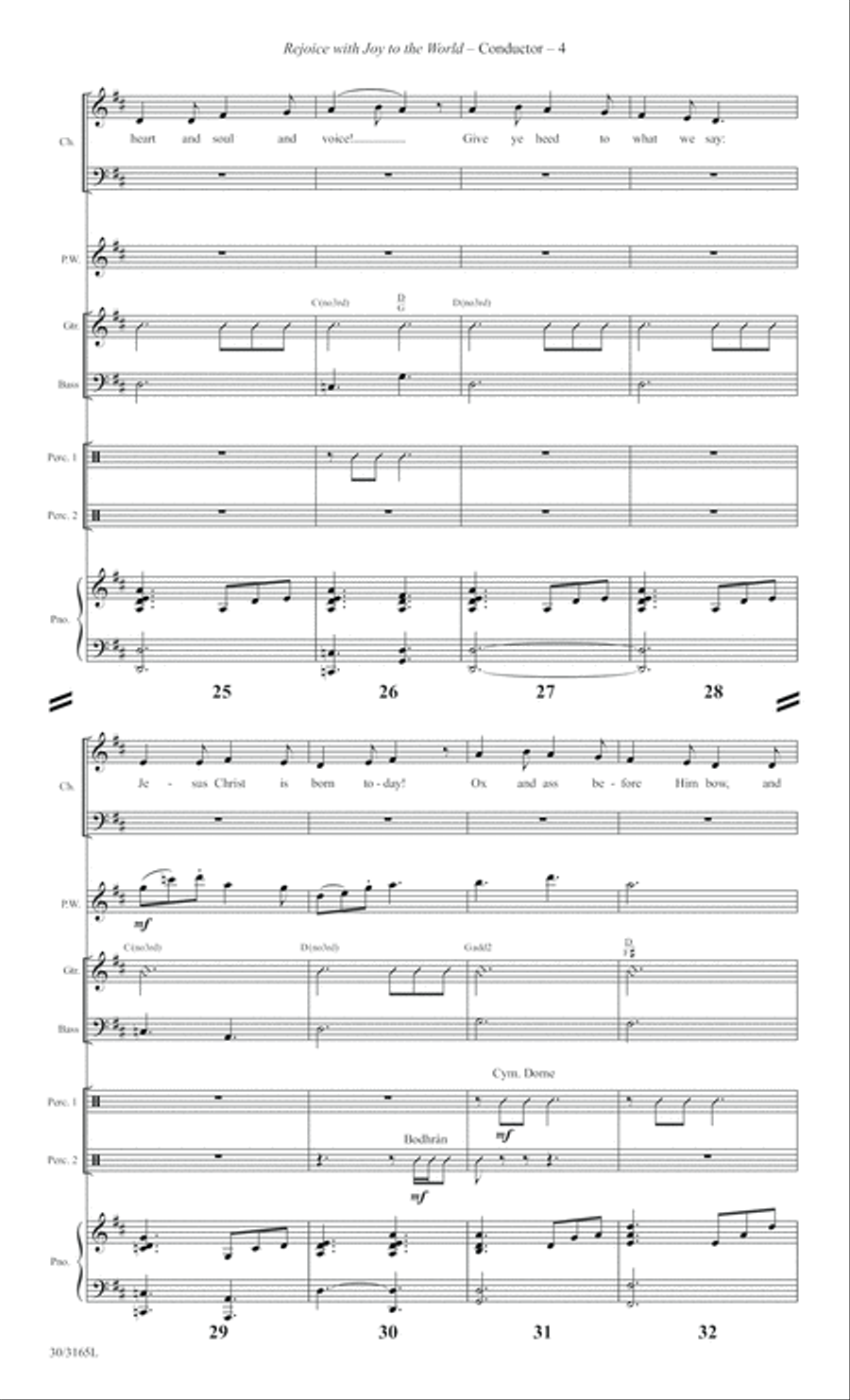 Rejoice with Joy to the World (Score only) Flute scores gallery preview page 6