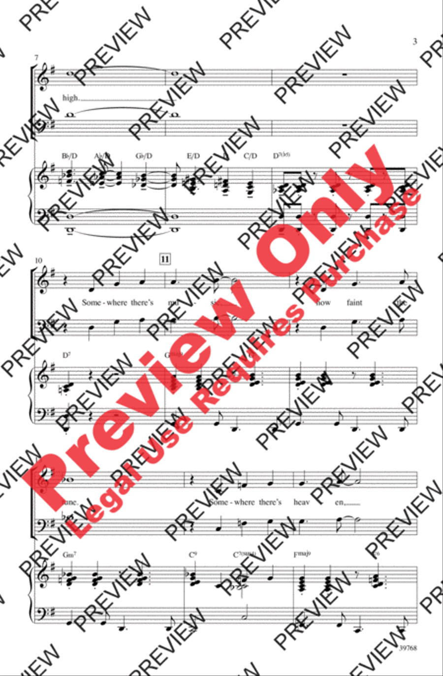 How High the Moon 4-Part scores gallery preview page 3