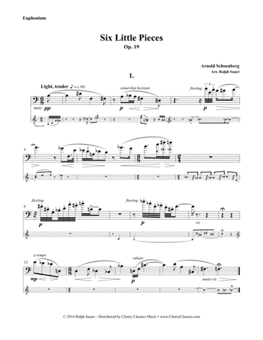 Six Little Pieces, op. 19 for Euphonium and Piano