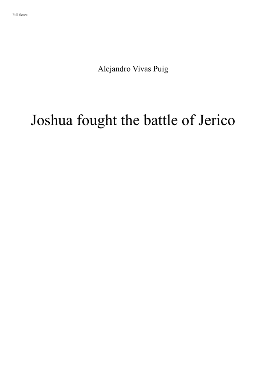 JOSHUA FOUGHT THE BATTLE OF JERICHO Full Orchestra scores gallery preview page 1