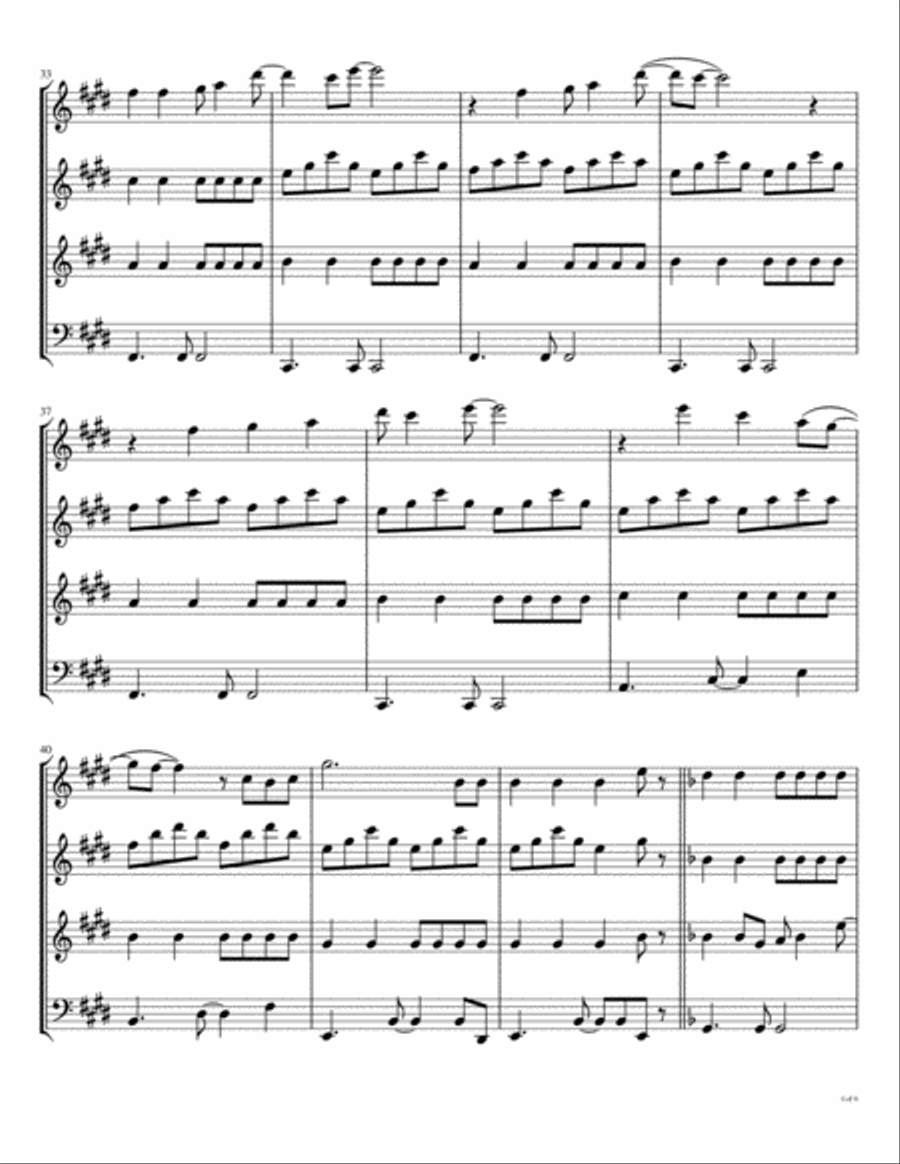 And I Love Her And I Love Her Woodwind Quartet scores gallery preview page 5