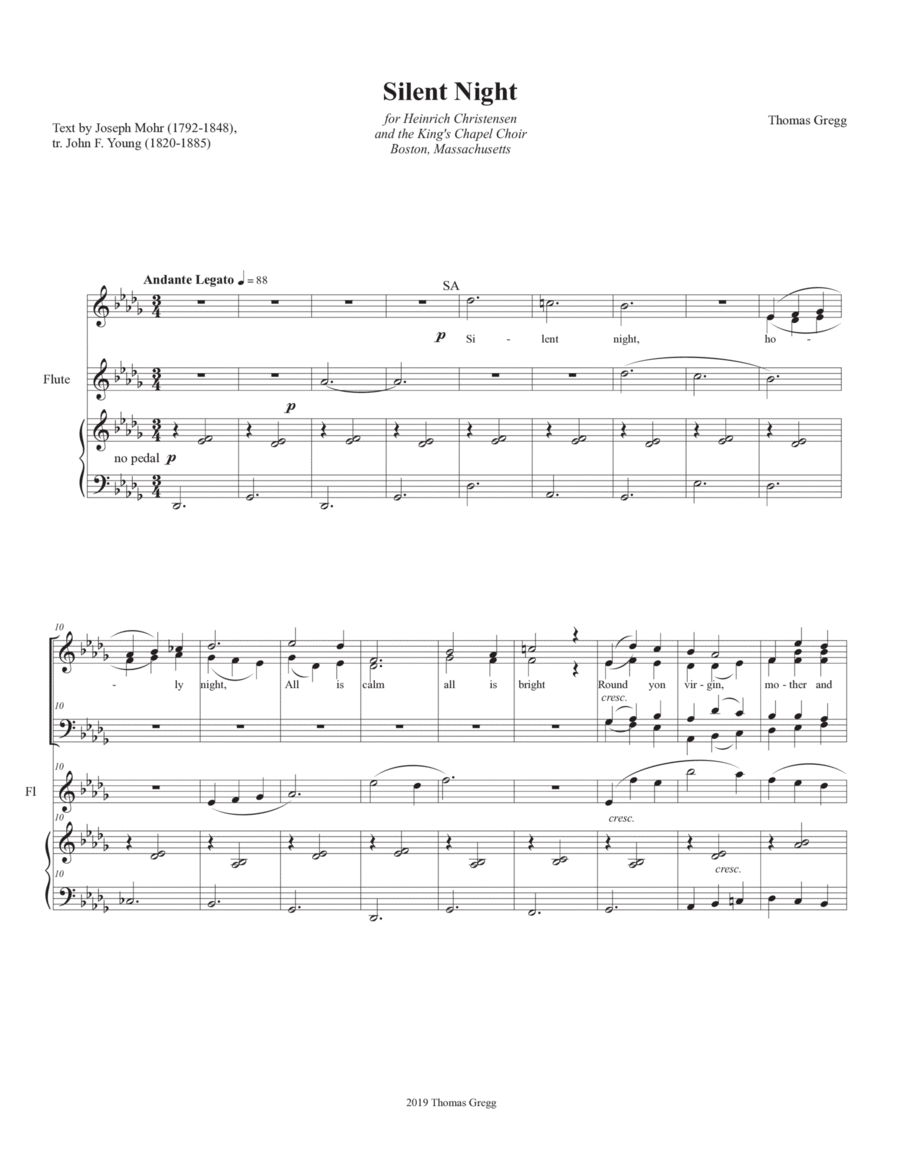 Silent Night Silent Night Divisi scores gallery preview page 1