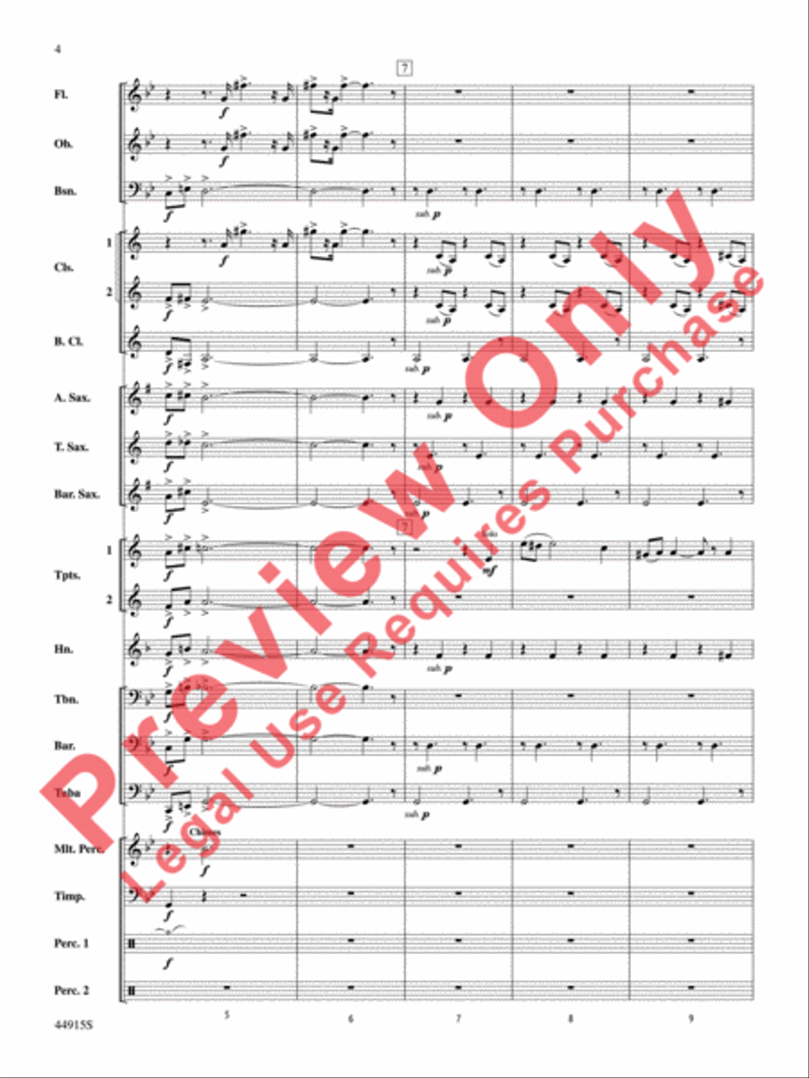 Transylvanian Lullaby Concert Band scores gallery preview page 5