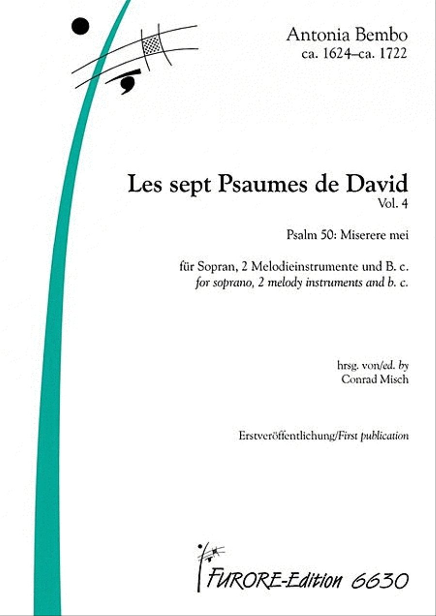 Les sept Psaumes de David Vol. 4 Psalm L: Miserere mei (S) Voice scores gallery preview page 1