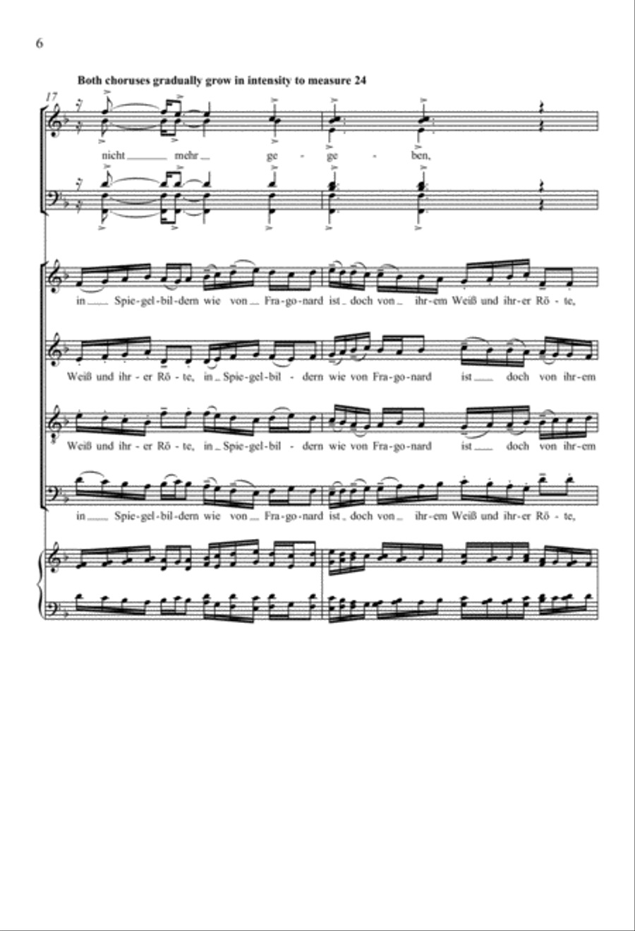 Rilke Songs: 3. Die Flamingos Divisi scores gallery preview page 6