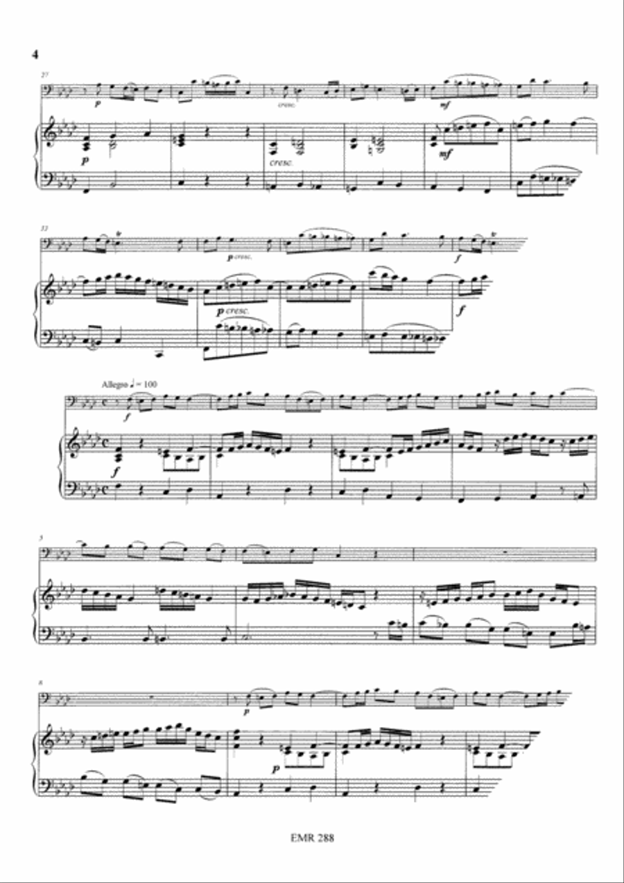 Sonata in F minor Euphonium scores gallery preview page 4