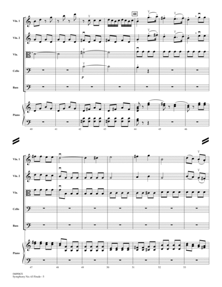 Symphony No. 63 Finale (Presto) - Full Score