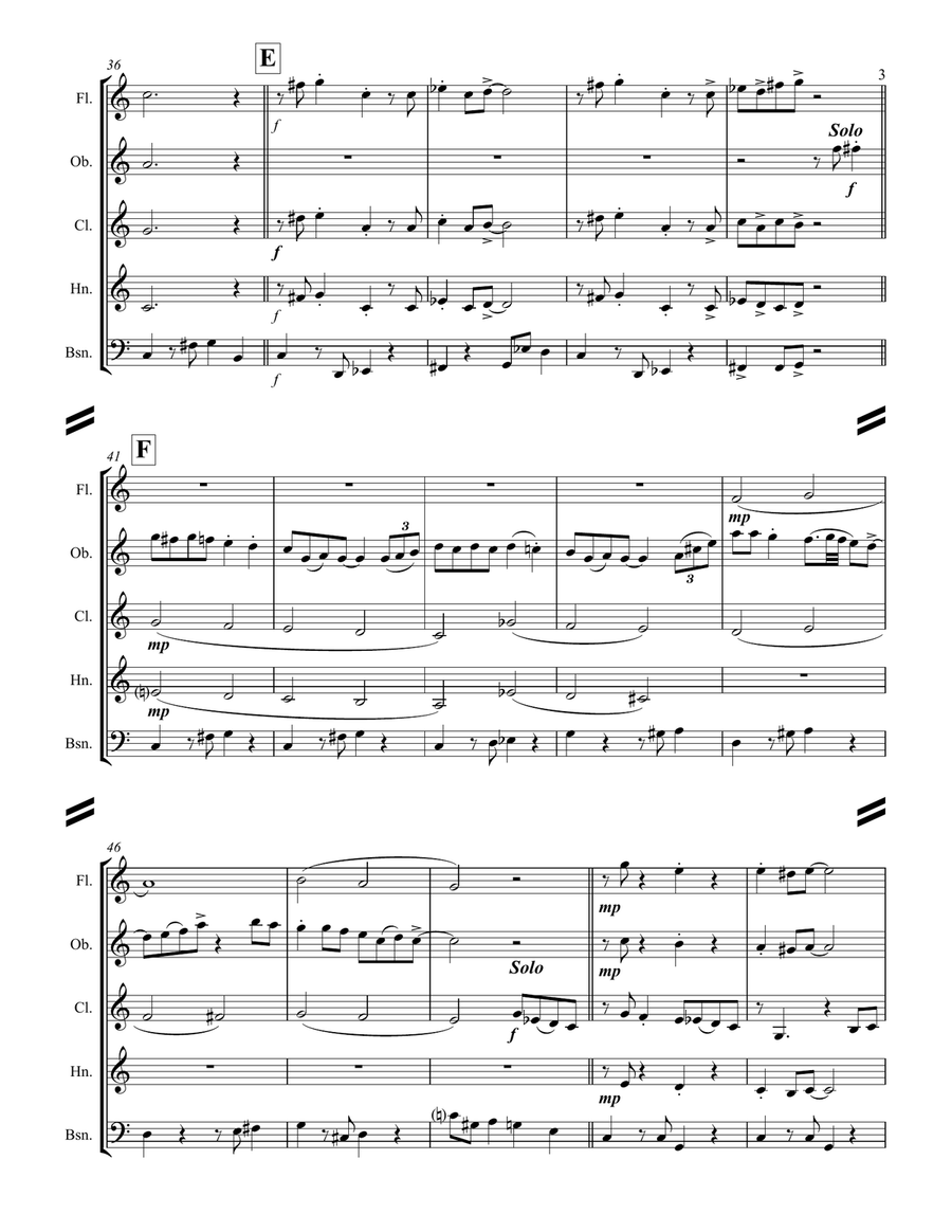 Let It Snow! Let It Snow! Let It Snow! Woodwind Quintet scores gallery preview page 4